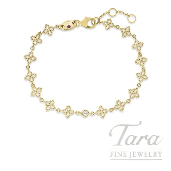 Roberto Coin 18K Yellow Gold Diamond Principessa Bracelet, 0.03TDW