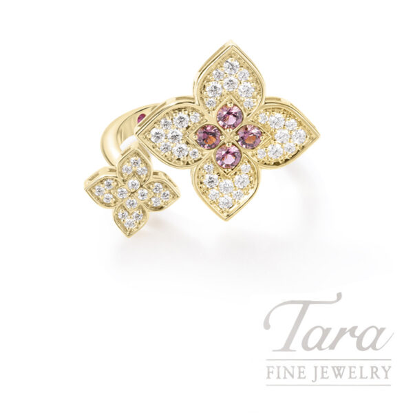 Roberto Coin 18K Yellow Gold Diamond and Rubellite Carnevale Venetian Princess Ring