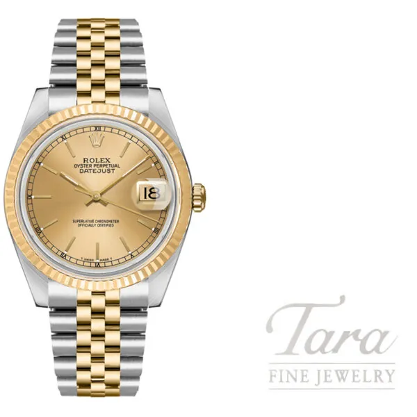 Rolex Datejust 36MM 18K Yellow Gold & 904L Stainless Steel Pre-Owned