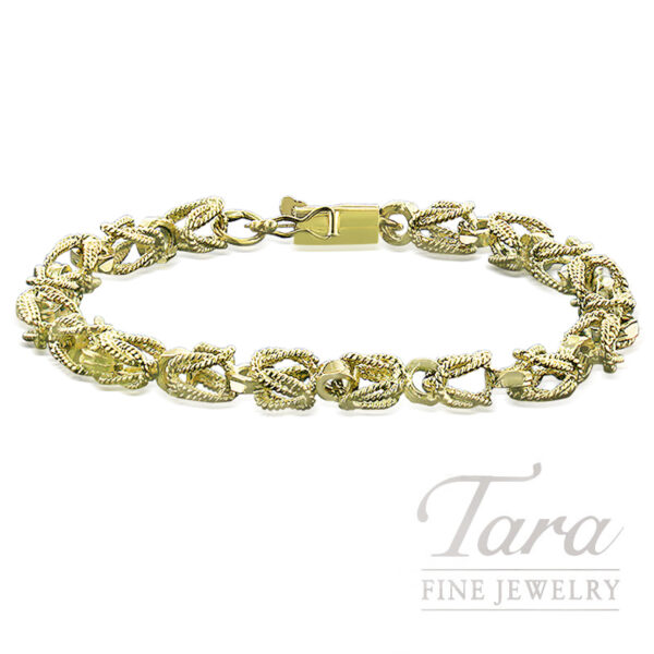 14K Yellow Gold 7" Turkish Rope Bracelet, 12G