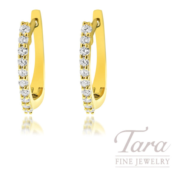 Roberto Coin 18K Yellow Gold Diamond Perfect Hoop Earrings, 0.20TDW
