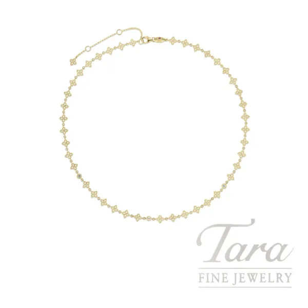 Roberto Coin 18K Yellow Gold Diamond Principessa Necklace .09TDW