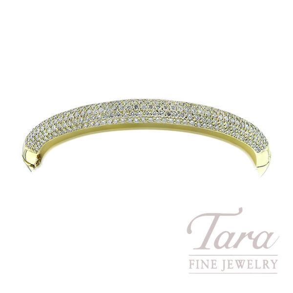 18K Yellow Gold Pave Diamond Bracelet 3.67TDW, 41.2G