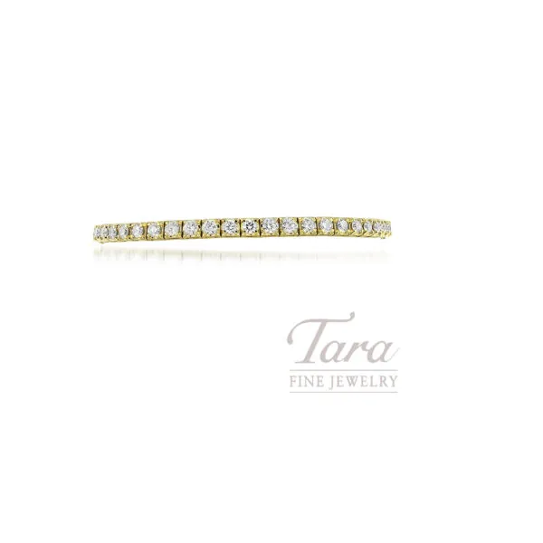 18K Yellow Gold Diamond Tennis Bracelet 5.0TDW, 13.54G