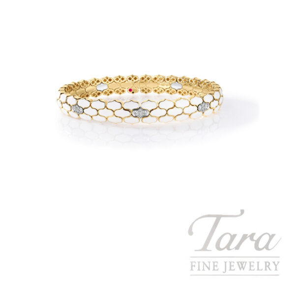 Roberto Coin 18K Yellow and White Gold Bangle 0.30TDW