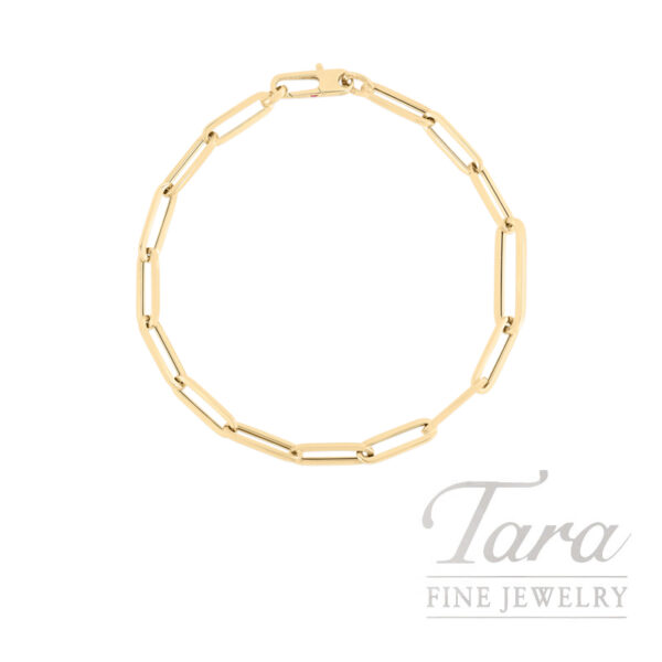 Roberto Coin 18K Yellow Gold Paperclip Link Bracelet 4.8G