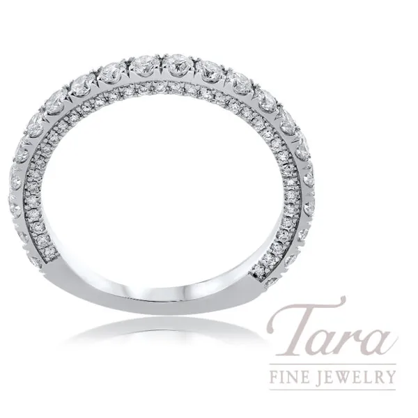 14K White Gold Diamond Band, 0.12TDW