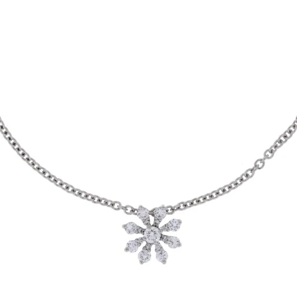 18K White Gold Diamond Necklace .27TDW, 3.3G