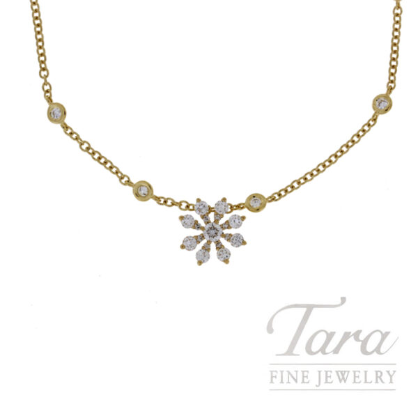 18K Yellow Gold Diamond Necklace .61TDW, 3.97G