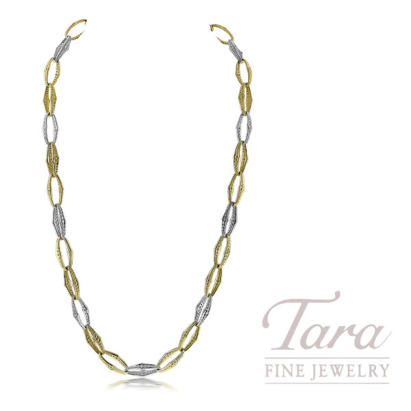 Verragio 18K White and Yellow Gold Diamond Necklace 17.5"