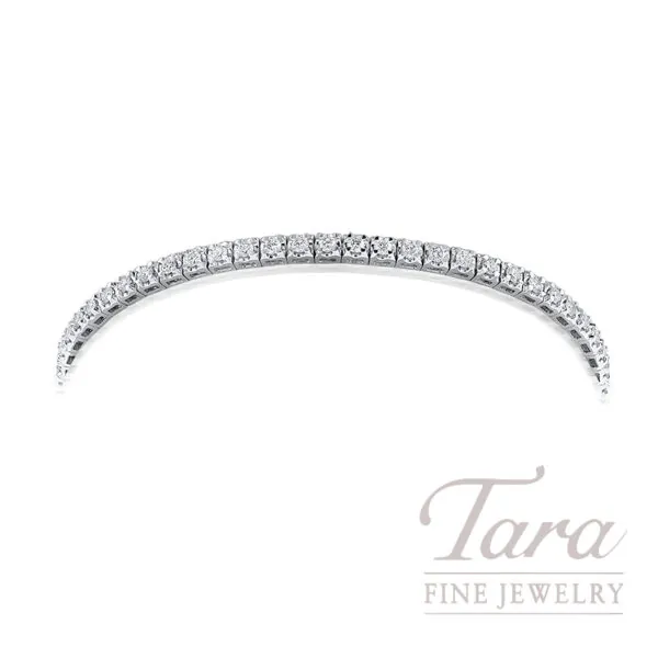 18K White Gold Diamond Tennis Bracelet 57 Round Diamonds 2.00TDW