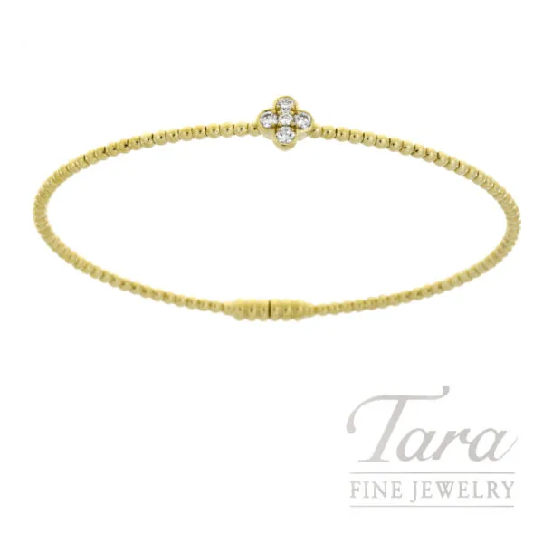 18K Yellow Gold Diamond Bracelet 0.19TDW, 4.06G