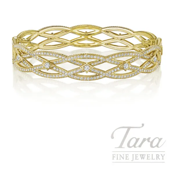 Verragio 18K Yellow Gold Diamond Bangle 1.85TDW, 35G