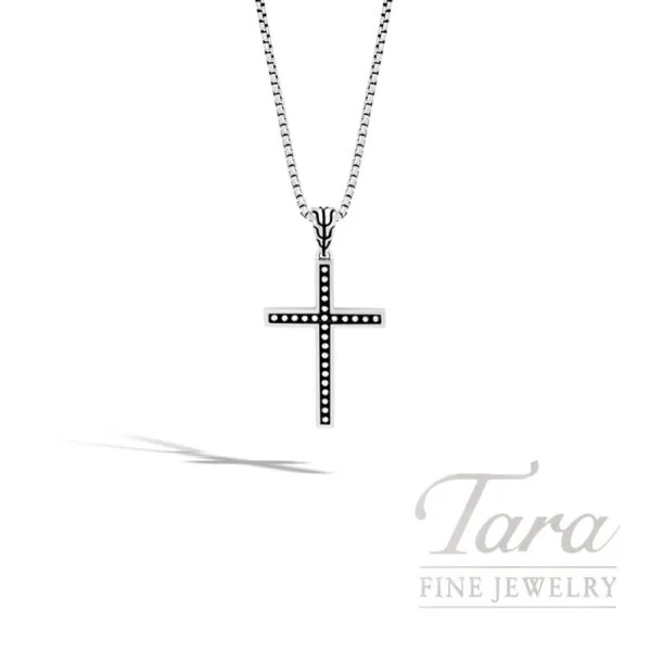 John Hardy Jawan Cross Pendant Necklace, Sterling Silver