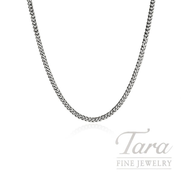 John Hardy Sterling Silver Curb Link Necklace 16.4G, 3.9MM