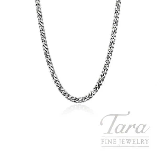 John Hardy Sterling Silver Curb Link Necklace 79.6G, 7MM