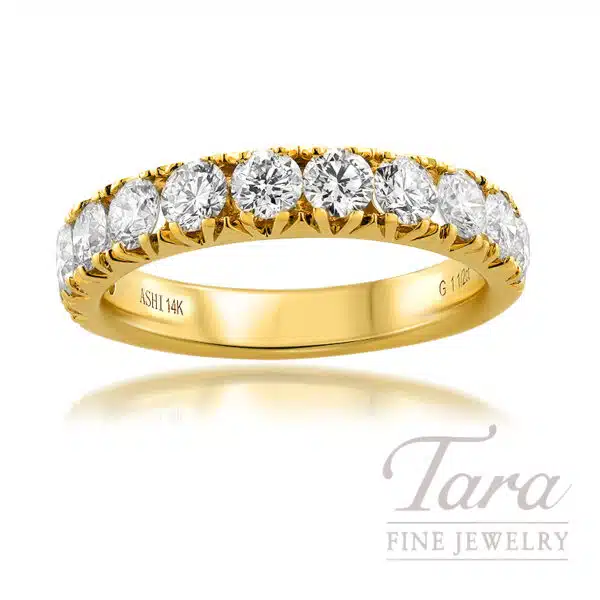 14K Yellow Gold Diamond Band, 1.50TDW