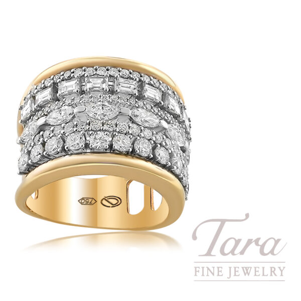 Norman Covan 18K Rose Gold Diamond Ring 3.15TDW, 13.6G