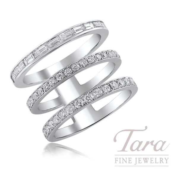 Norman Covan 18K White Gold Diamond Ring 1.45TDW, 7.7G