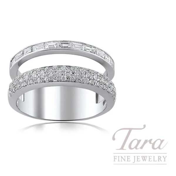 Norman Covan 18K White Gold Diamond Ring 1.30TDW, 6.8G