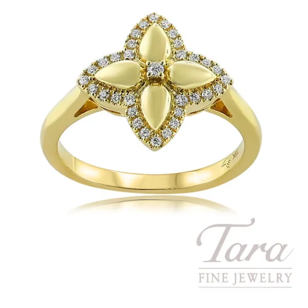 18K Yellow Gold Diamond Ring, 0.15TDW
