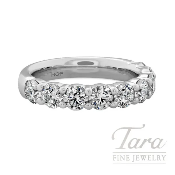 Hearts on Fire 18K White Gold Signature 9 Stone Diamond Band 2.06TDW