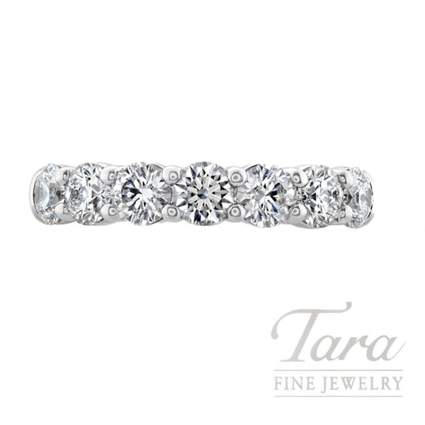 Hearts on Fire 18K White Gold Signature 7 Stone Diamond Band .77TDW