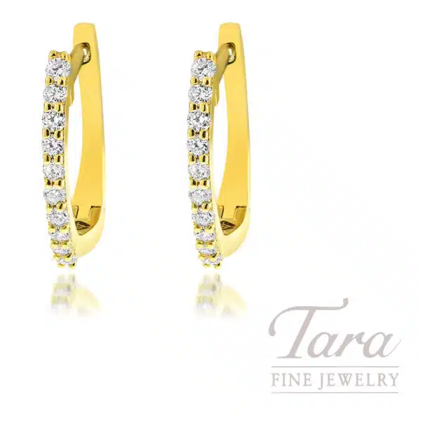 Roberto Coin 18K Yellow Gold Diamond Perfect Hoop Earrings, 0.20TDW