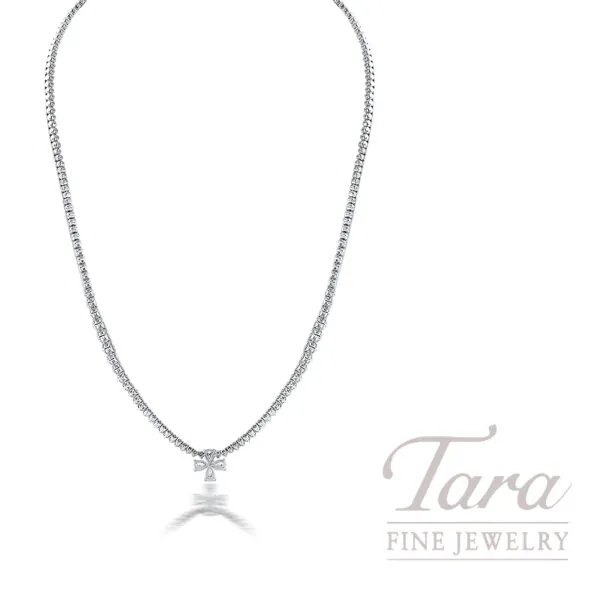 Norman Covan 18K White Gold Diamond Necklace, 92 Diamonds 5.88TDW