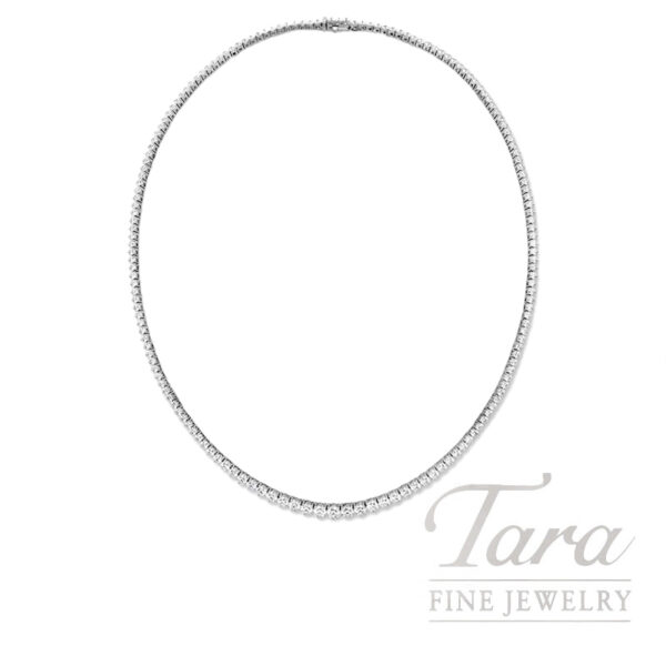 Hearts on Fire 18K White Gold Diamond Tennis Necklace, 175 Diamonds 8.35TDW