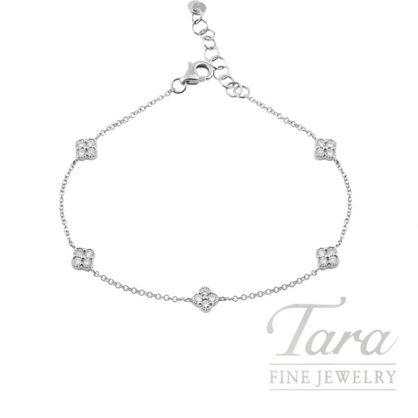 18K White Gold Diamond Bracelet 0.37TDW, 2.43G