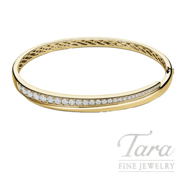 Hearts on Fire 18K Yellow Gold Vela Crossover Bracelet 1.15TDW