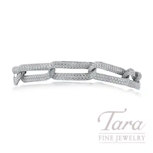 Hearts on Fire 18K White Gold Inside/Out Bracelet 9.55TDW