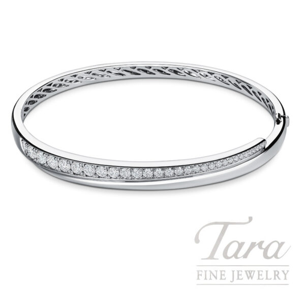 Hearts on Fire 18K White Gold Vela Crossover Bracelet 1.18TDW