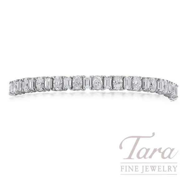 18K White Gold Diamond Tennis Bracelet 15.74TDW
