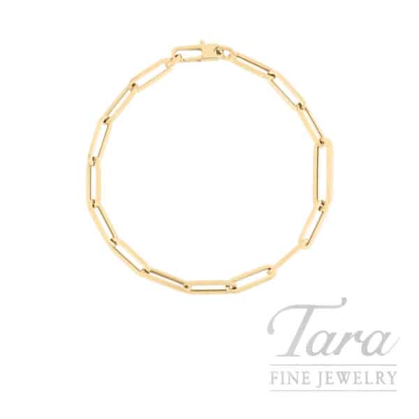 Roberto Coin 18K Yellow Gold Paperclip Link Bracelet 4.8G