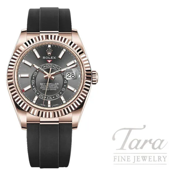 Rolex Sky-Dweller 42MM 18K Everose Gold Pre-Owned Never Worn Timepiece