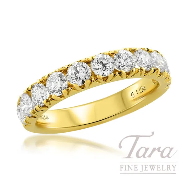 14K Yellow Gold Diamond Band, 1.50TDW