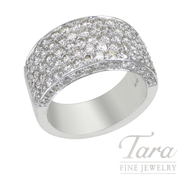 18K White Gold Pave Diamond Eternity Band 2.35TDW