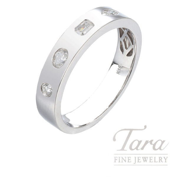 18K White Gold Diamond Band .81TDW