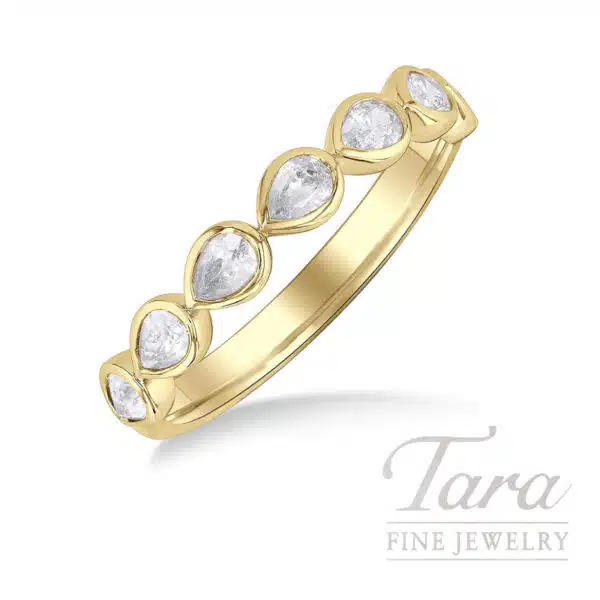 14K Yellow Gold Diamond East-West Band .70TDW