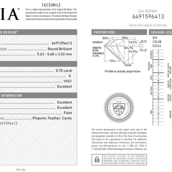 1.42CT. GIA Diamond Stud Earrings, K-VVS1-2