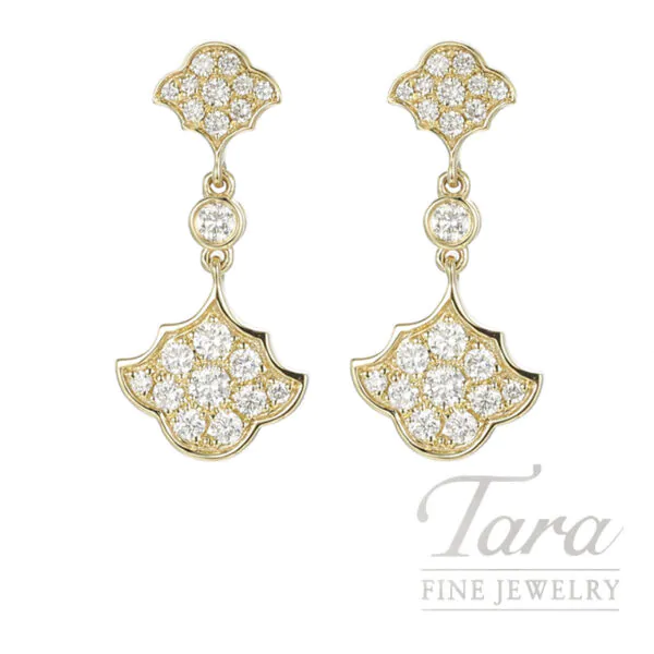 18K Yellow Gold Diamond Earrings .46TDW