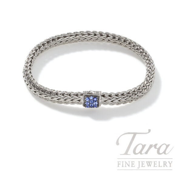 John Hardy Icon Bracelet, Sterling Silver, Blue Sapphire, 6.5MM