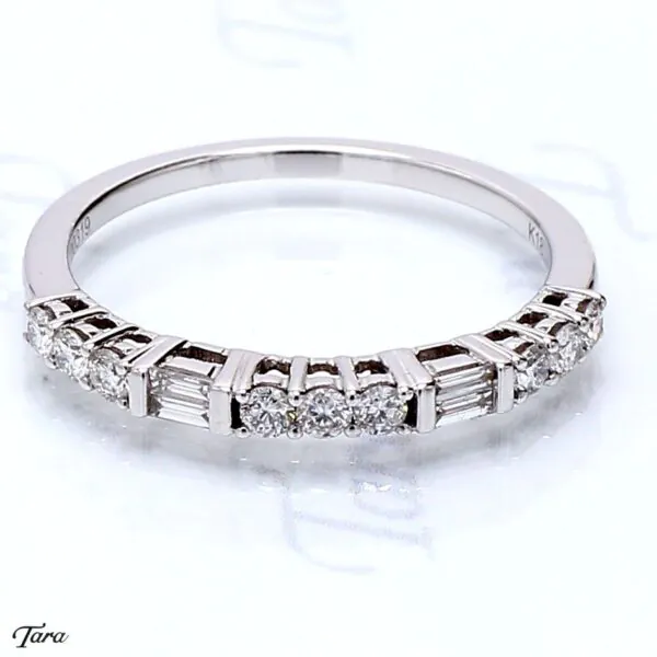 18K White Gold Diamond Band, 0.31TDW