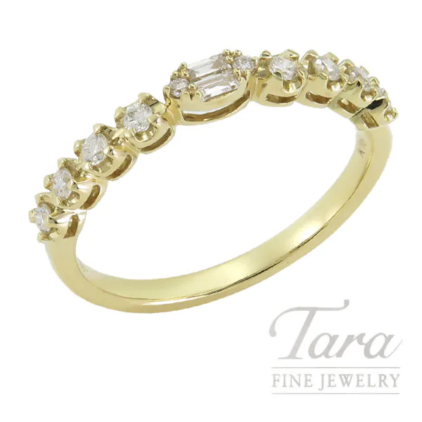 18K Yellow Gold Diamond Band 0.21TDW