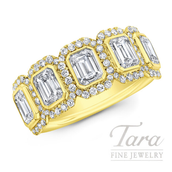 18K Yellow Gold Halo Diamond Ring 2.09TDW