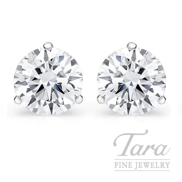 5.12CT. GIA Natural Diamond Stud Earrings, K-VS2 / K-VS2