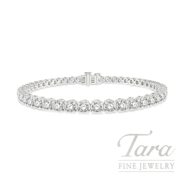 14K White Gold Diamond Tennis Bracelet 4.0TDW