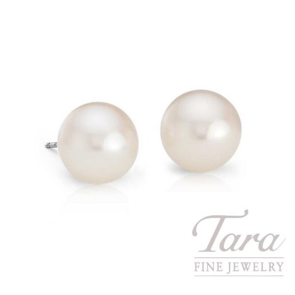 Mikimoto 18K White Gold Pearl Stud Earrings, 8.0MM, A Pearls